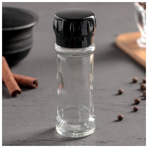 Мельница пластиковый механизм 115 мл 45-80 гр цвет чёрный 386₽