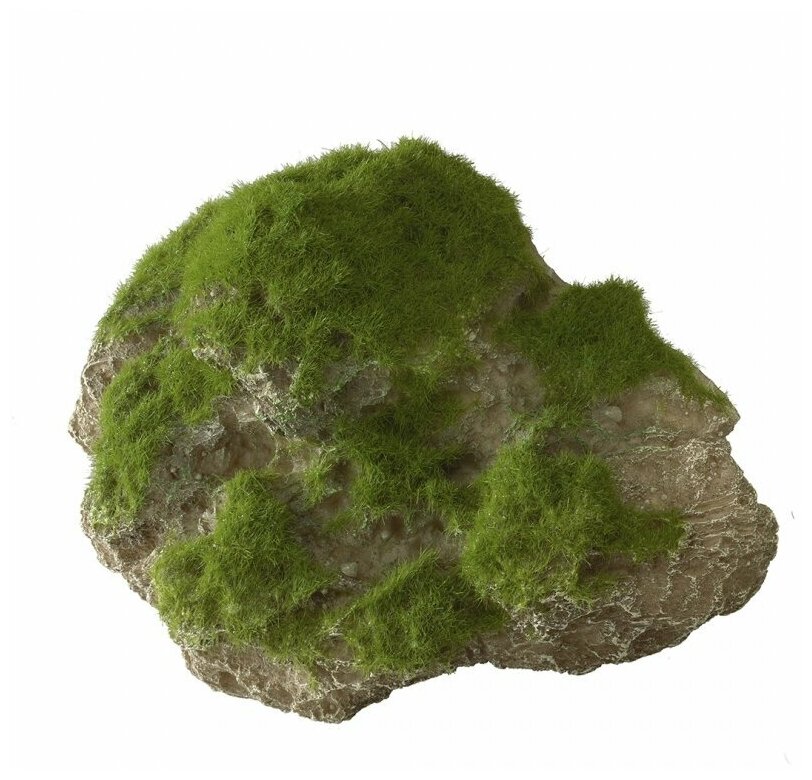 AQUA DELLA Декоративный камень с мхом для аквариума "Moss Stone", 16x11x11см - фото №1