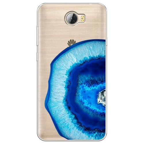 фото Силиконовый чехол "голубой минерал" на huawei y5 ii / хуавей y5 ii case place