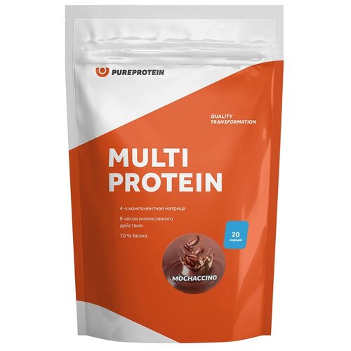 Протеин Pure Protein Multi Protein, 600 гр., мокаччино протеин pure protein multi protein 3000 гр шоколадное печенье