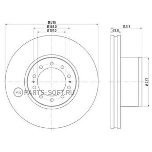 DON CVD670 Диск тормозной MERCEDES Actros, Axor вентилируемый 1шт. DON