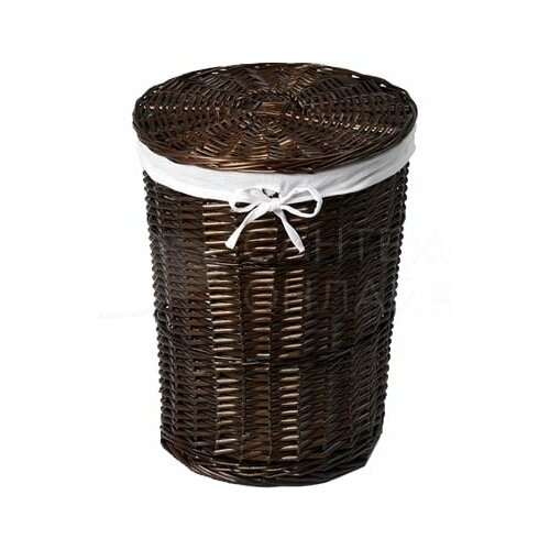 фото Корзина для белья wasserkraft elbe wb-740-l темно-коричневая, большая