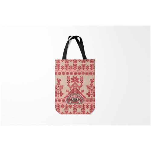 фото Сумка-шоппер / 31х42 см / патриотичные / славянская символика макошь богиня судьбы burnettie