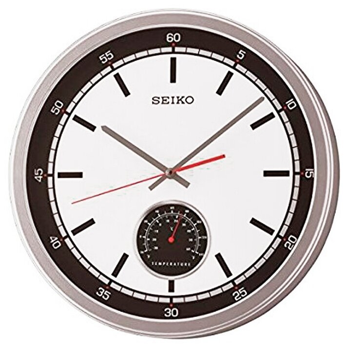 Seiko Настенные часы SEIKO QXA696SN с термометром (склад)