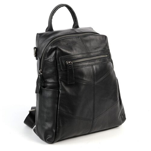 фото Кожаный рюкзак 9037 блек piove