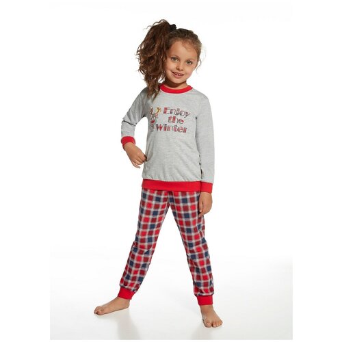 Пижама Cornette, размер 86-92, серый пижама cornette брюки с манжетами размер 110 116 красный