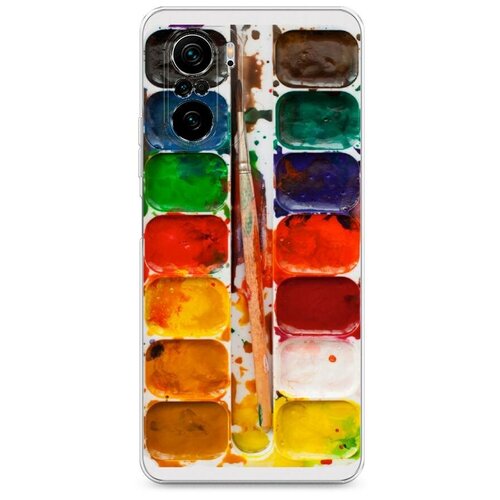 фото Силиконовый чехол "акварель" на xiaomi poco f3 / сяоми поко f3 case place