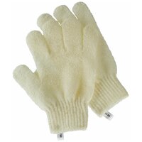 Перчатки для душа DECO. отшелушивающие (белые) 2 шт
