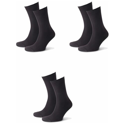 фото Мужские носки avani, 3 пары, воздухопроницаемые, размер 29 (43-44), черный