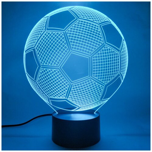 фото Ночник детский 3d светильник футбольный мяч art-lamps