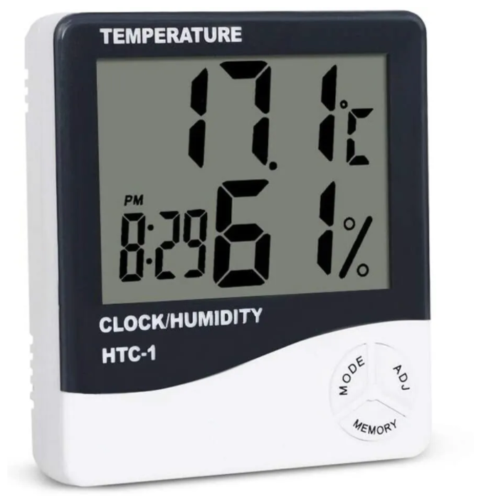 Термометр-гигрометр цифровой электронный комнатный /погодная станция для измерения температуры и влажности