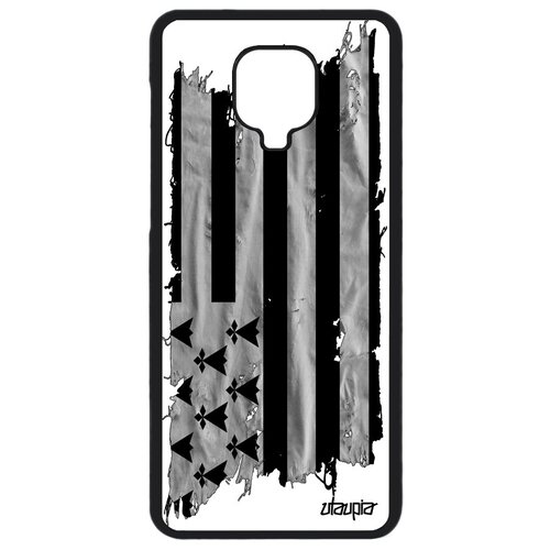 фото Чехол для телефона // xiaomi redmi note 9 pro // "флаг бретани на ткани" патриот страна, utaupia, белый