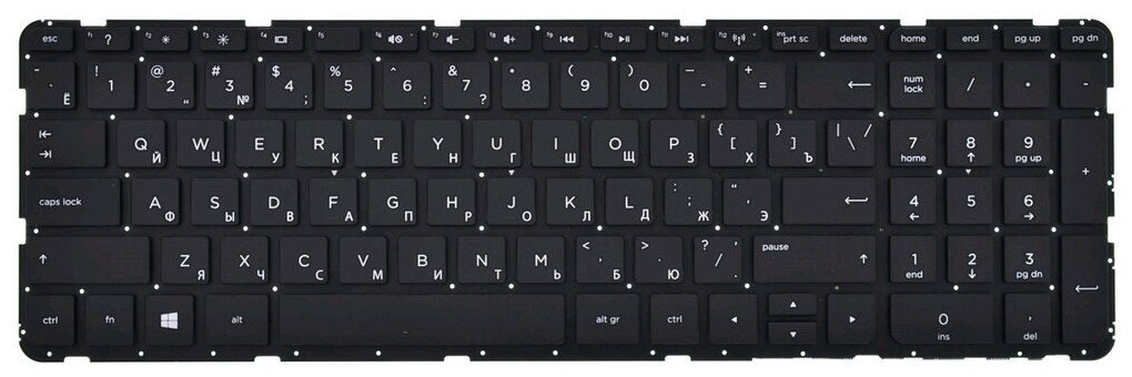 Клавиатура без рамки для HP Pavilion 250 G3 15-e 15-g 15-s 255 G3 250 G2 15-r 15-n и др