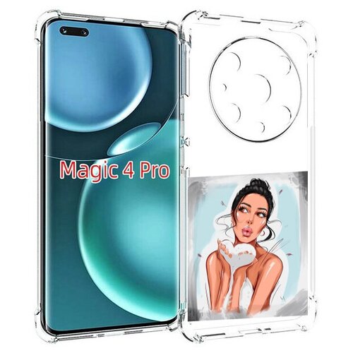 Чехол MyPads девушка-с-пеной женский для Honor Magic4 Pro / Magic4 Ultimate задняя-панель-накладка-бампер