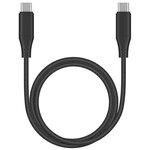 Дата-кабель Deppa USB-C - USB-C, 5A, 100W, 1м, ткань, черный (72284) - изображение