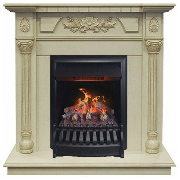 Электрокамин RealFlame Dacota с очагом 3D Oregan Белый дуб