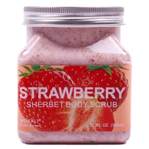 Отшелушивающий скраб для лица и тела с клубникой Pretty Cowry STRAWBERRY Face  & Body Scrub 350 ml PC8130