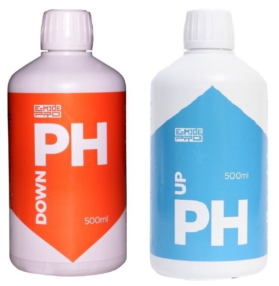 Комплект регуляторов кислотности E-MODE pH Down + pH Up 2x500 мл - фотография № 1