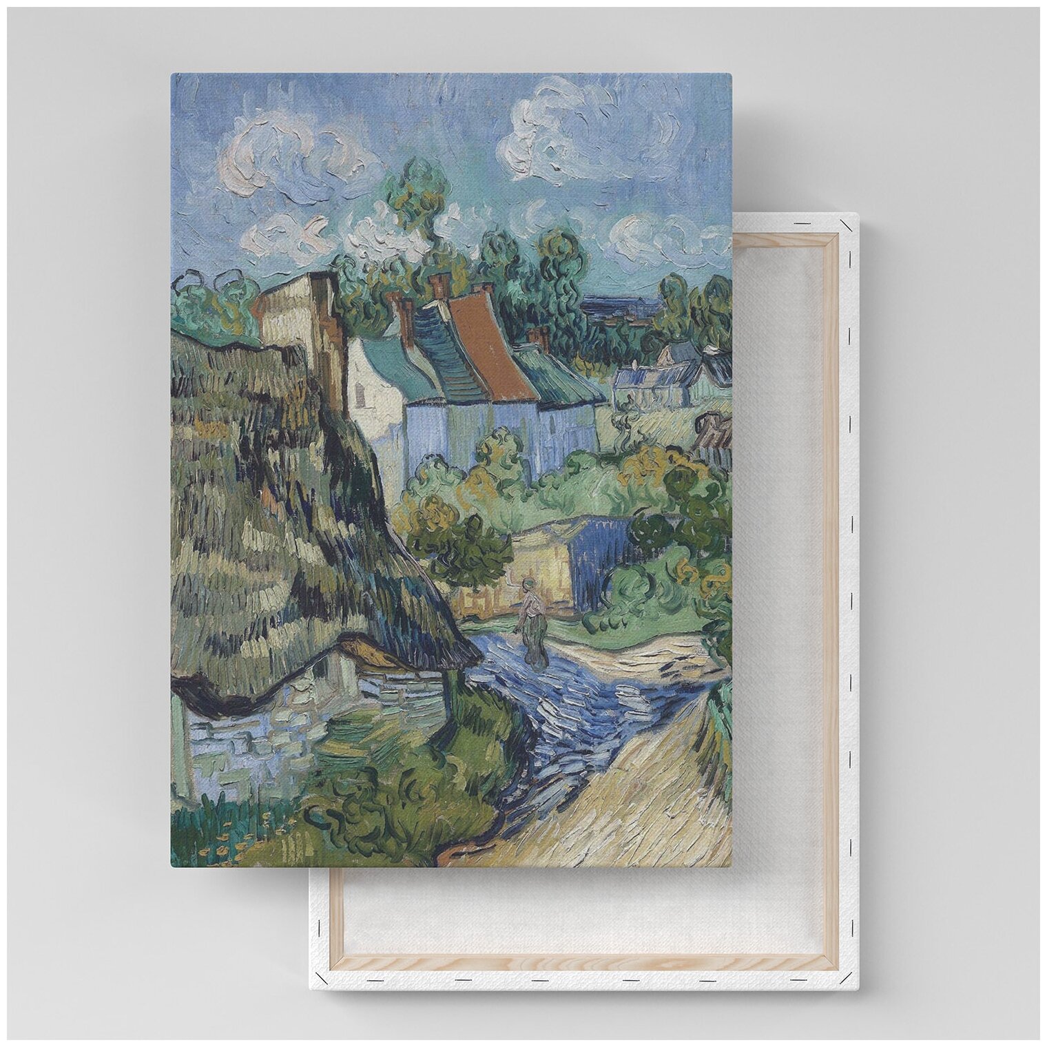 Картина на холсте с подрамником / Van Gogh - Houses in Auvers, 1890 / Ван Гог