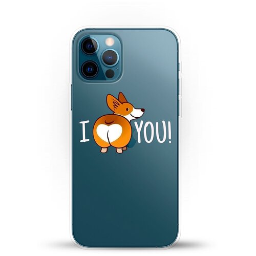 фото Силиконовый чехол love корги на apple iphone 12 pro max andy & paul
