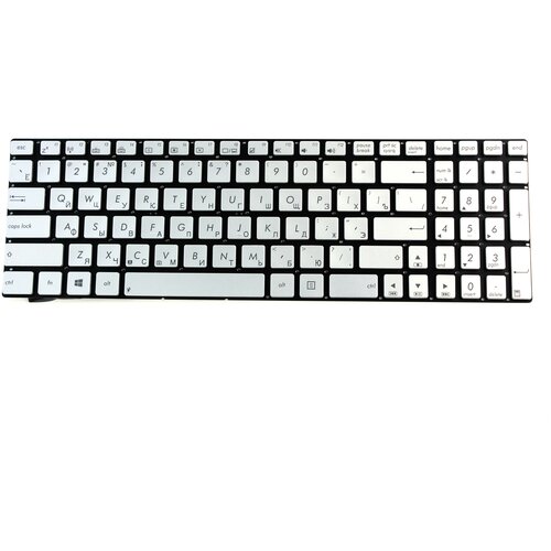 Клавиатура для ноутбука Asus N76 Горизонтальный Enter Silver pn 9ZN8BSQ10R 9ZN8BBQG0R 3199₽