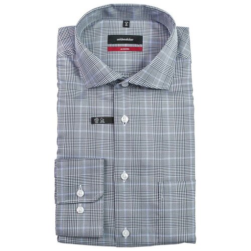 фото Рубашка seidensticker размер 40 серо-голубой