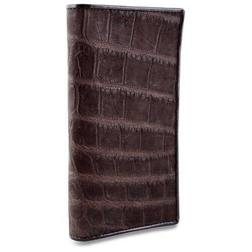 Мужское портмоне из кожи крокодила коричневого цвета Exotic Leather
