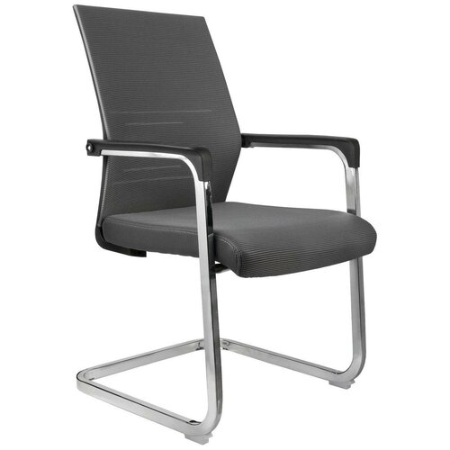 Кресло на полозьях Riva RCH D818, сетка-ткань, серое