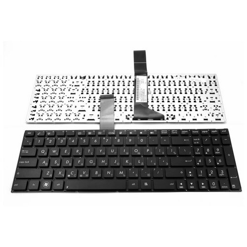 клавиатура для ноутбука asus k56 k56c k550d без рамки black 0knb0 612bru00 Клавиатура для ноутбука Asus MP-12F53SU-5281W, NSK-US40R, XJ5