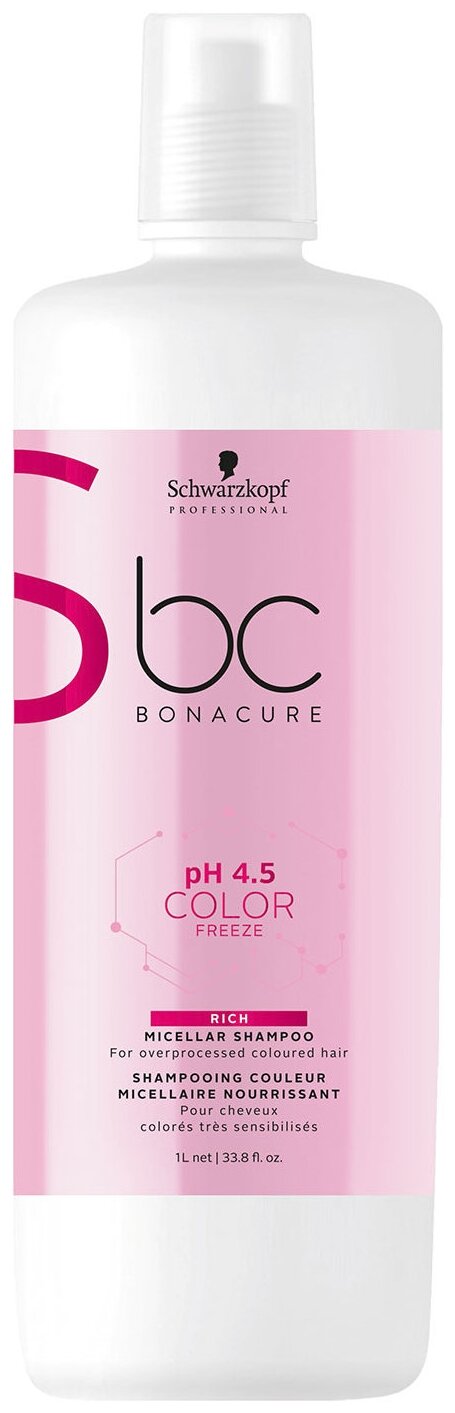 Schwarzkopf Professional   pH 4.5 Color Freeze Rich Micellar   , 1000 