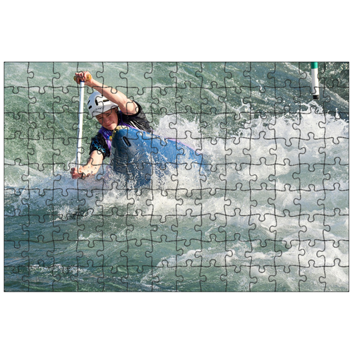 фото Магнитный пазл 27x18см."водные виды спорта, каноэ, весло" на холодильник lotsprints