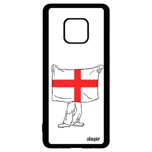 фото Модный чехол на // huawei mate 20 pro // "флаг англии с руками" государственный туризм, utaupia, белый
