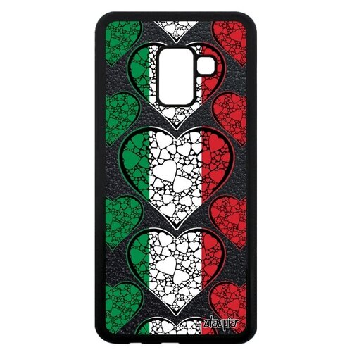 фото Чехол для // samsung galaxy a8 2018 // "флаг венгрии с сердцем" государственный туризм, utaupia, цветной