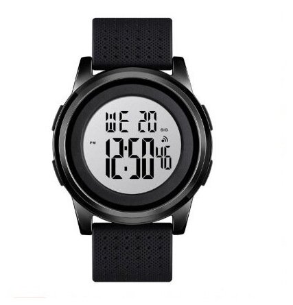 Наручные часы SKMEI Часы наручные мужские/женские SKMEI 1502 электронные, классические, водонепроницаемые, круглые, с будильником, черные/белые