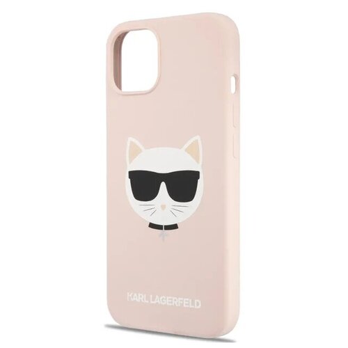 Lagerfeld для iPhone 13 mini чехол Liquid silicone Choupette Hard Pink