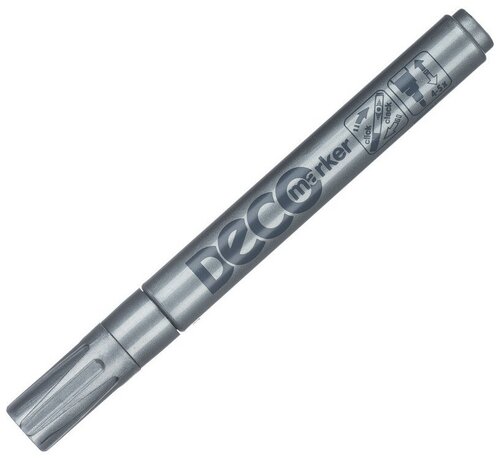 Маркер лаковый Пеинт (лак) ICO DECO серебряный 2-4 мм