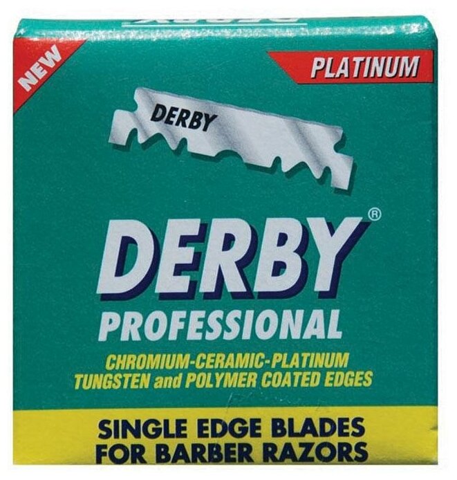 Сменные лезвия для бритья Половинки Derby Professional Single Edge Blades 100 шт