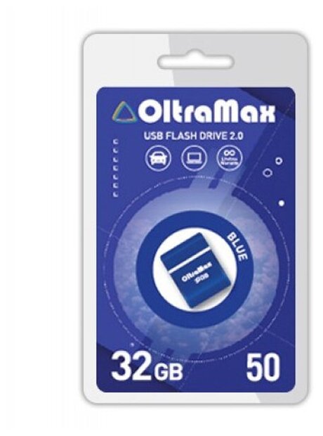 OLTRAMAX OM-32GB-50-BLUE Карта памяти USB 32GB OLTRAMAX