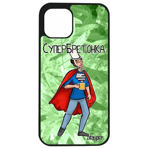 фото Чехол на смартфон apple iphone 12 pro, "супербретонка" комикс рисунок utaupia