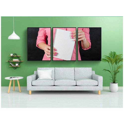 фото Набор модулных постеров для интерьера "рубашка, розовый, милая" 60x90 см. в тубусе, без рамки lotsprints