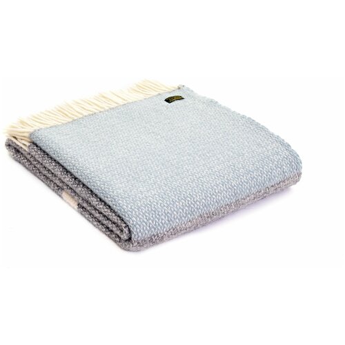 фото Плед tweedmill шерстяной плед lifestyle illusion panel - grey&duck egg