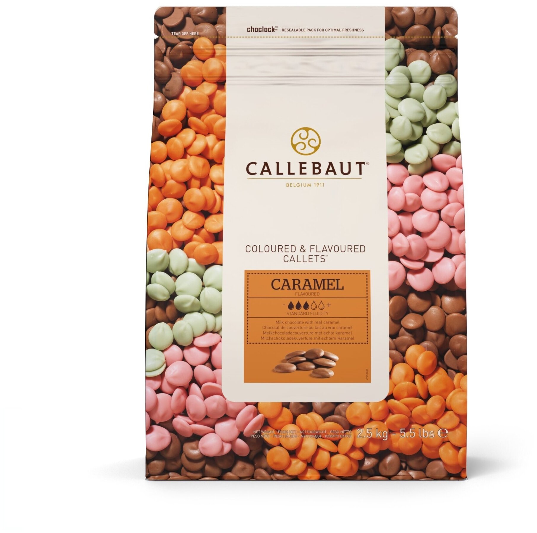 Callebaut - Шоколад молочный 31,1% какао с настоящей карамелью CHF-N3438CARRT-U70 2,5кг - фотография № 2