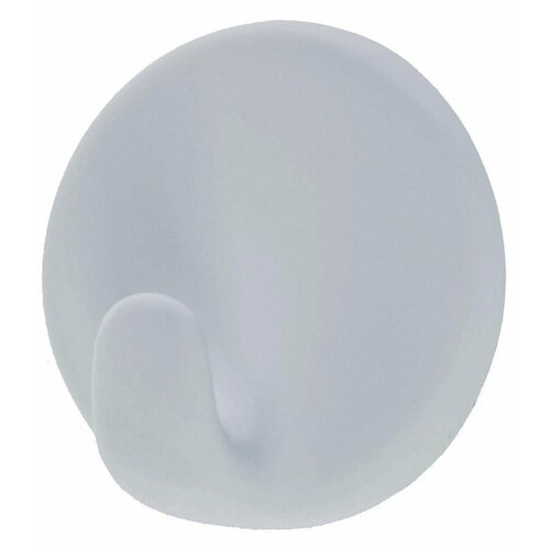 Самоклеющийся крючок, диаметр 5.7 см, цвет белый, из полиэтилена, крючок удобен для хранения вещей в ванной комнате или на кухне