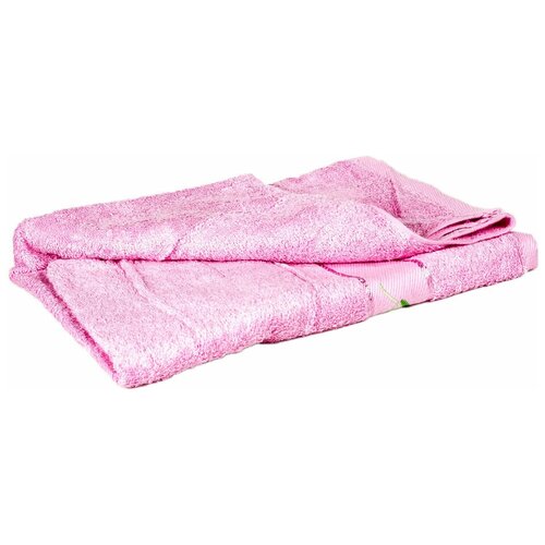 фото Розовое махровое банное полотенце utex 130 х 70 см, с узором
