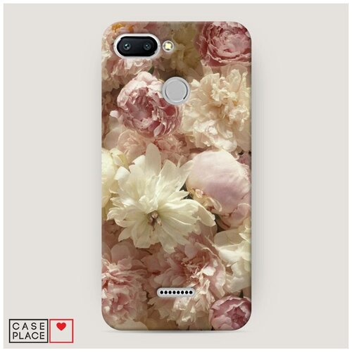 фото Чехол пластиковый xiaomi redmi 6 пионы светлые case place