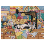 Набор для вышивания `Урок шитья` (размер 40 х 50 см.) - изображение