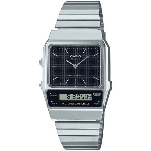 Наручные часы CASIO Vintage, серебряный, черный