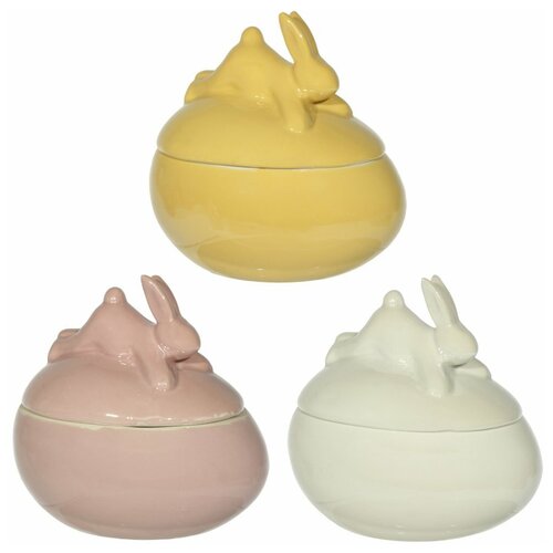 фото Шкатулка заяц, l10,5 w8 h10,5 см, (3 вида - не набор) ksm-747266 yandex market