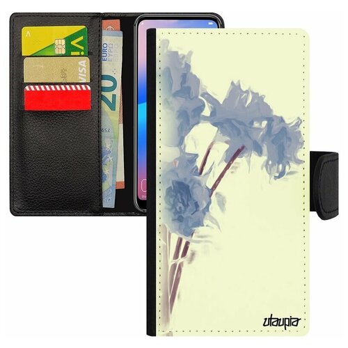 фото Чехол-книжка для смарфона galaxy s8, "цветы" акварель бутон utaupia