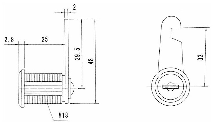 Почтовый замок Palladium ML-25 никель СТ-00000657 - фотография № 5